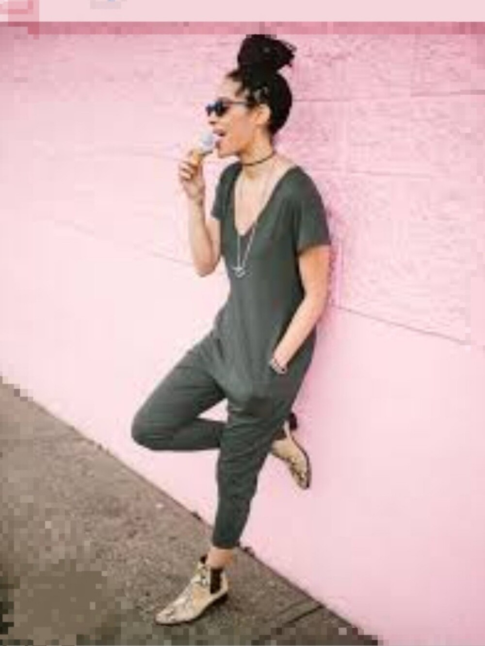 SMASH+TESS Sunday Romper, Midnight Black, Pockets, V-Neck, Short Sleeves